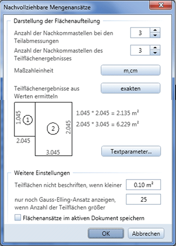 Nachvollziehbare Mengenansätze Nachvollziehbare Mengenansätze