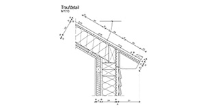 Traufdetail mit Stülpschalung